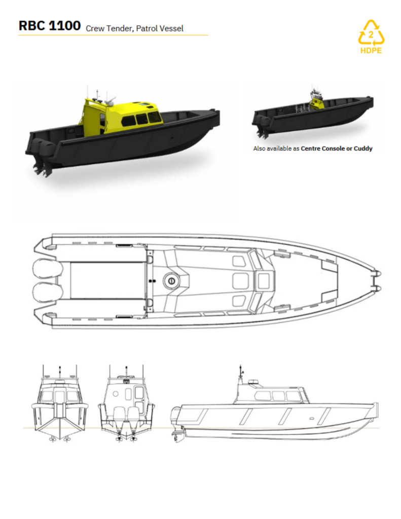 RBC 110 Cabin, HDPE Boat,