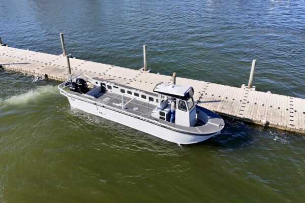Tideman Coastal Utily with a V bow